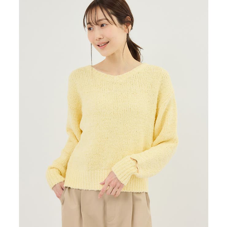 クリーム(83) | フリンジヤーンラメニット | ROPE' PICNIC