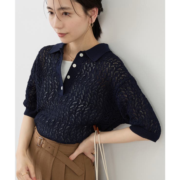 ネイビー(40) | レースポロニット | ROPE' PICNIC