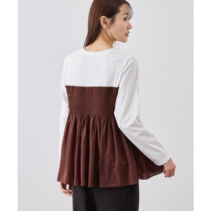 シャーリングビスチェ風ドッキングロングスリーブカットソー/リンクコーデ | ROPE' PICNIC | 詳細画像10 