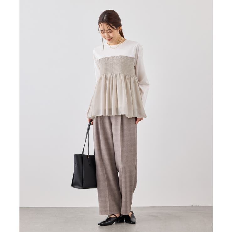 シャーリングビスチェ風ドッキングロングスリーブカットソー/リンクコーデ | ROPE' PICNIC | 詳細画像11 