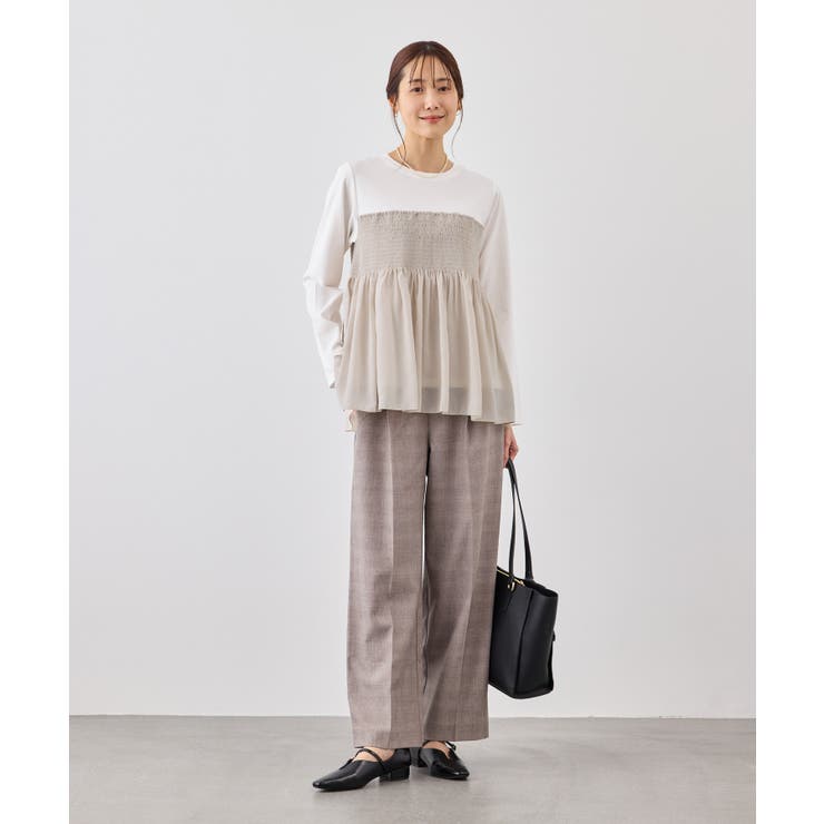 シャーリングビスチェ風ドッキングロングスリーブカットソー/リンクコーデ | ROPE' PICNIC | 詳細画像13 