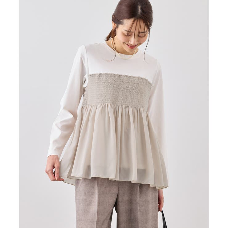 シャーリングビスチェ風ドッキングロングスリーブカットソー/リンクコーデ | ROPE' PICNIC | 詳細画像14 