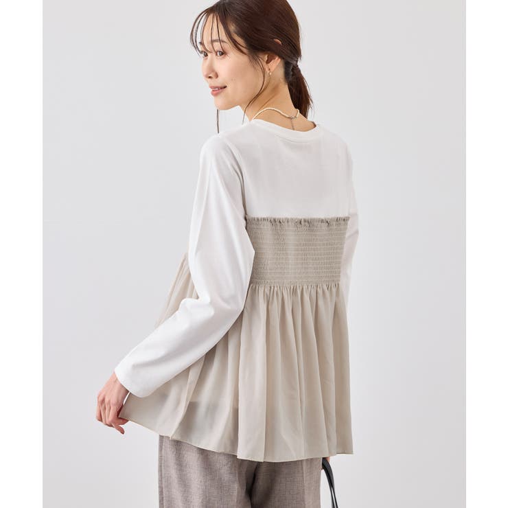 シャーリングビスチェ風ドッキングロングスリーブカットソー/リンクコーデ | ROPE' PICNIC | 詳細画像16 