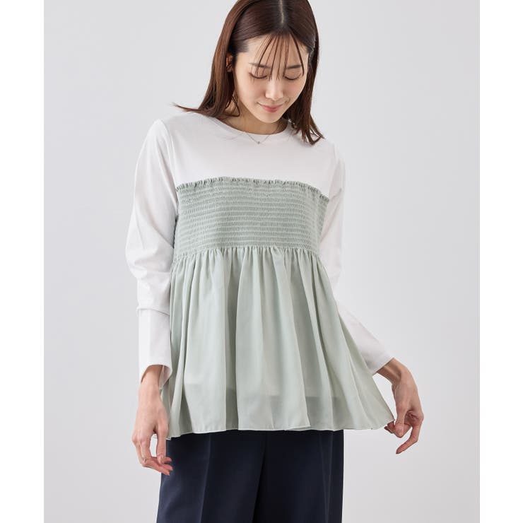 シャーリングビスチェ風ドッキングロングスリーブカットソー/リンクコーデ | ROPE' PICNIC | 詳細画像19 