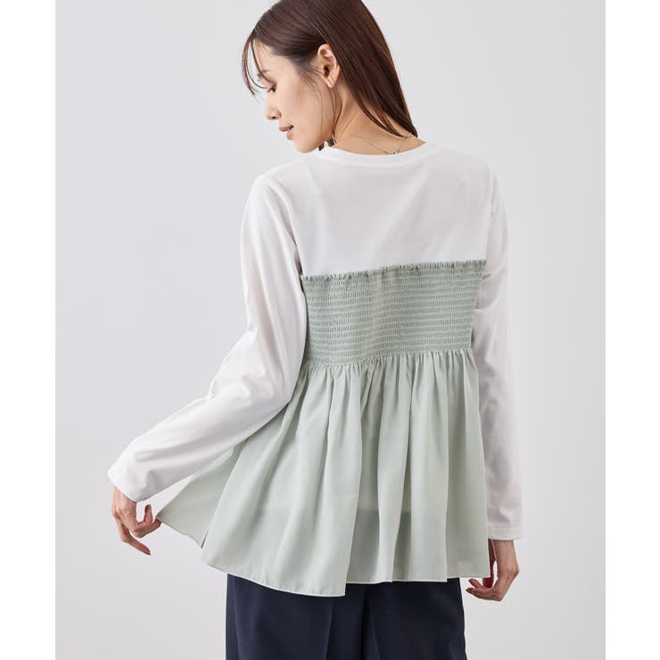 シャーリングビスチェ風ドッキングロングスリーブカットソー/リンクコーデ | ROPE' PICNIC | 詳細画像20 