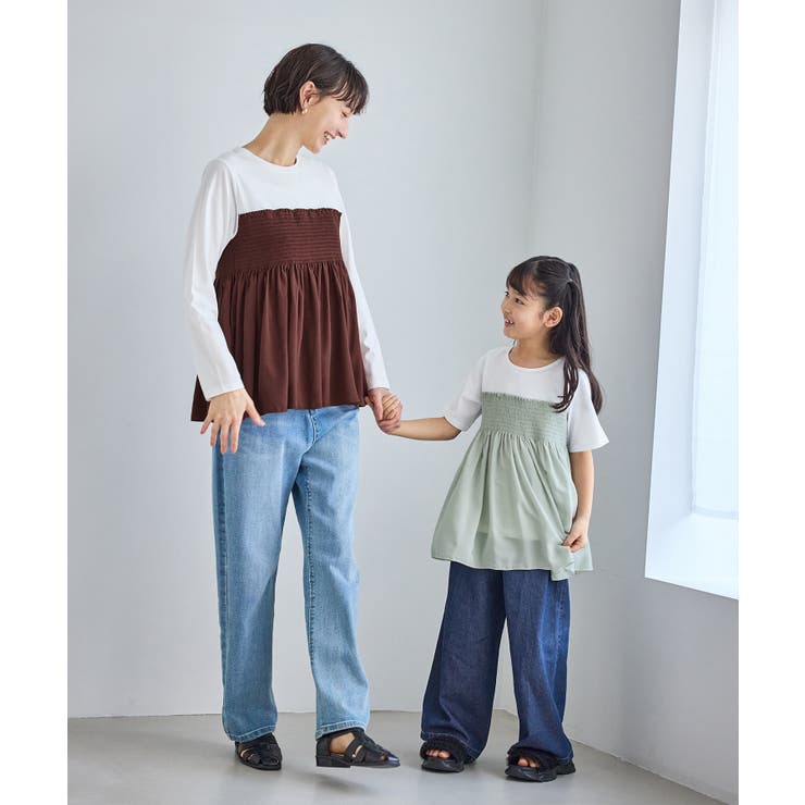 シャーリングビスチェ風ドッキングロングスリーブカットソー/リンクコーデ | ROPE' PICNIC | 詳細画像24 