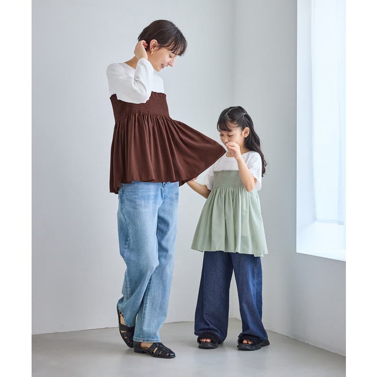 シャーリングビスチェ風ドッキングロングスリーブカットソー/リンクコーデ | ROPE' PICNIC | 詳細画像25 