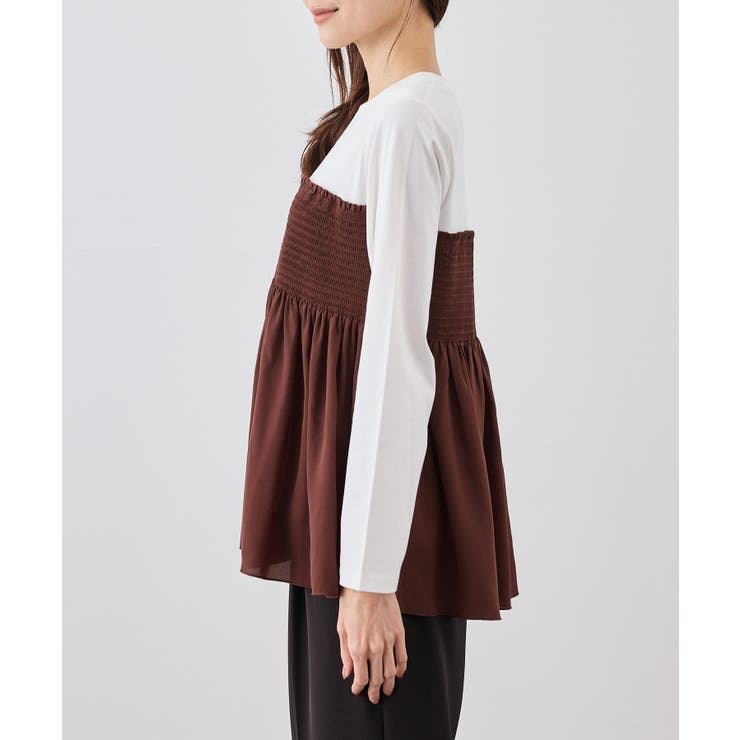 シャーリングビスチェ風ドッキングロングスリーブカットソー/リンクコーデ | ROPE' PICNIC | 詳細画像27 