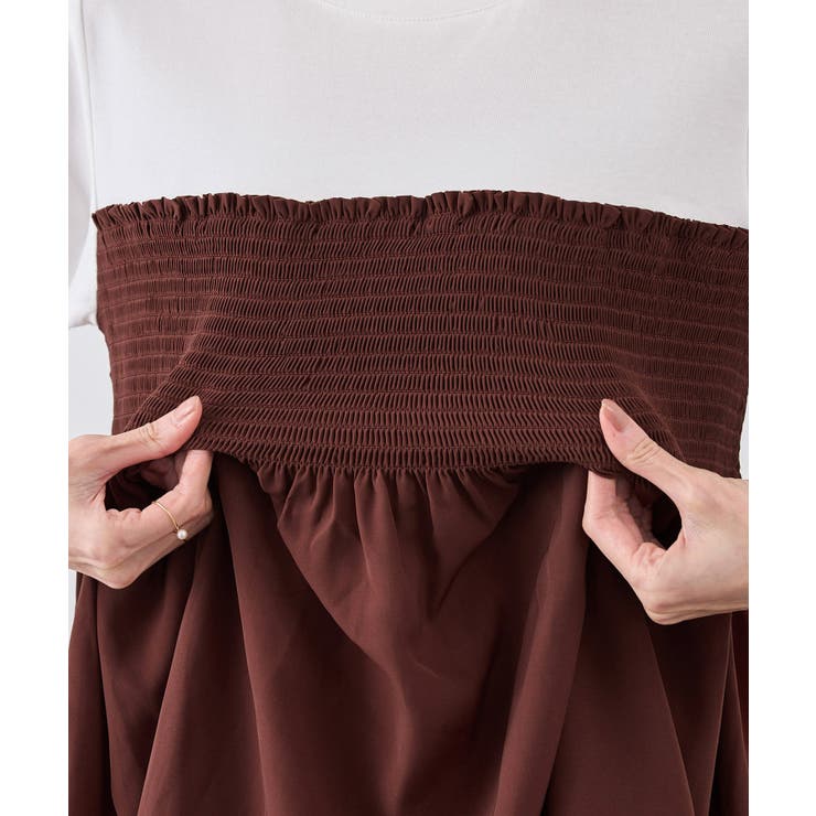 シャーリングビスチェ風ドッキングロングスリーブカットソー/リンクコーデ | ROPE' PICNIC | 詳細画像30 