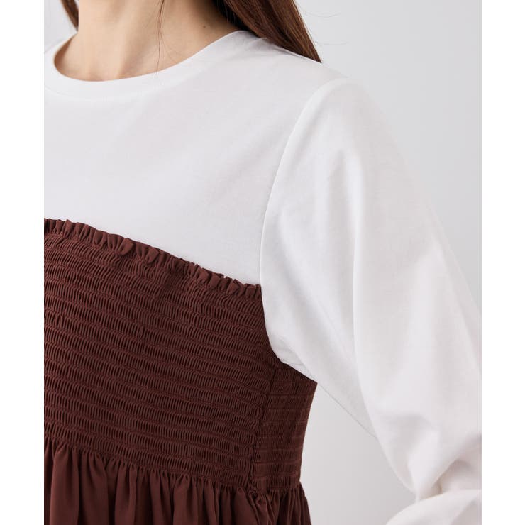 シャーリングビスチェ風ドッキングロングスリーブカットソー/リンクコーデ | ROPE' PICNIC | 詳細画像32 