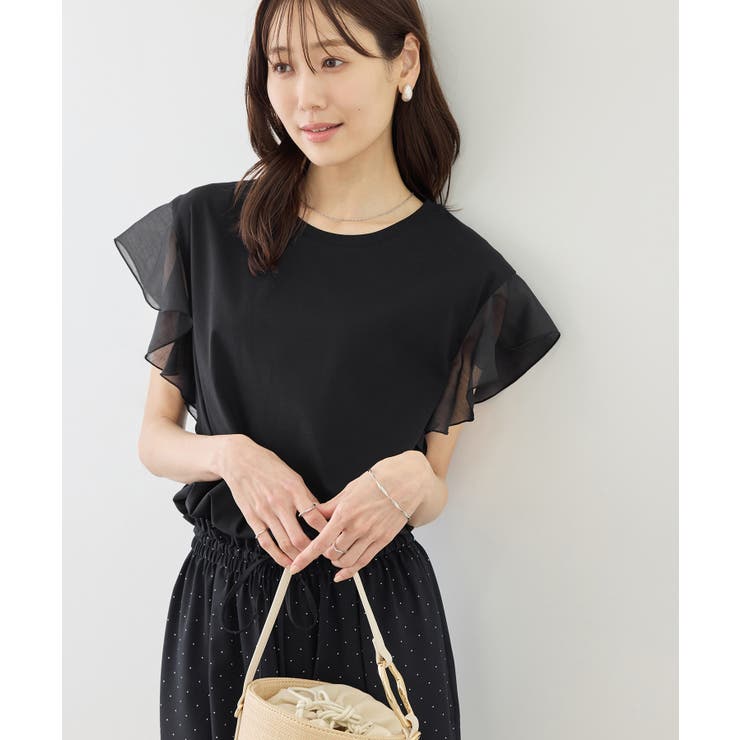 70シルケットシアーフリルスリーブトップス/UVカット・接触冷感 | ROPE' PICNIC | 詳細画像4 