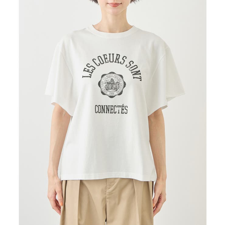 カレッジロゴプリントフレアスリーブピグメントTシャツ/リンクコーデ | ROPE' PICNIC | 詳細画像22 