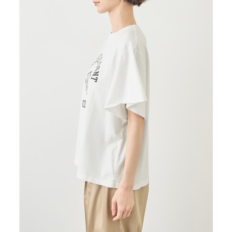 カレッジロゴプリントフレアスリーブピグメントTシャツ/リンクコーデ | ROPE' PICNIC | 詳細画像23 