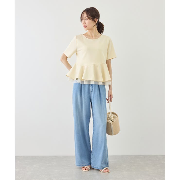 裾フリル異素材ドッキングカットトップス | ROPE' PICNIC | 詳細画像14 