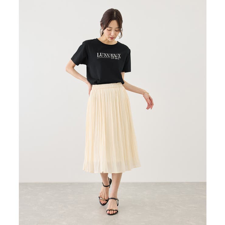 パール付きロゴTシャツ/UVカット・接触冷感・汗染み防止 | ROPE' PICNIC | 詳細画像2 