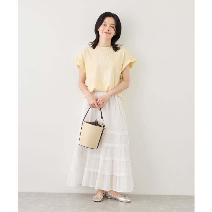 フリルスリーブロゴTシャツ/接触冷感・汗染み防止 | ROPE' PICNIC | 詳細画像18 