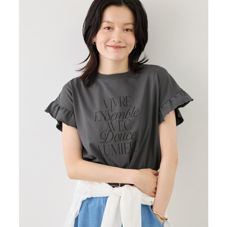 フリルスリーブロゴTシャツ/接触冷感・汗染み防止 | ROPE' PICNIC | 詳細画像6 