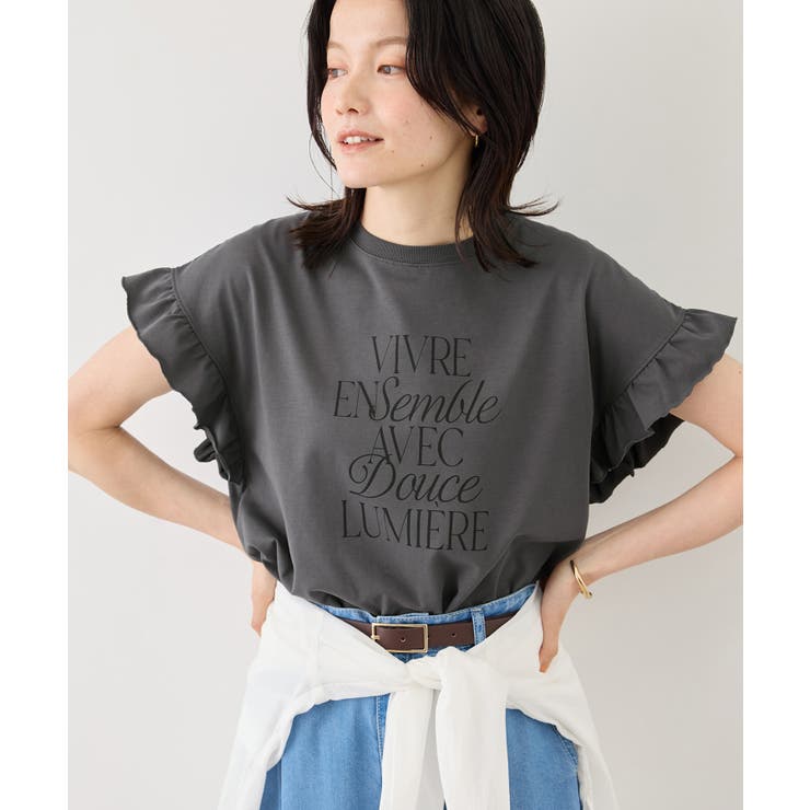フリルスリーブロゴTシャツ/接触冷感・汗染み防止 | ROPE' PICNIC | 詳細画像7 