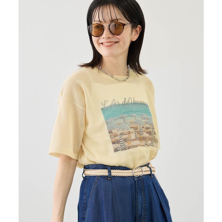 クリーム(83) | フォトプリントニットTシャツ | ROPE' PICNIC