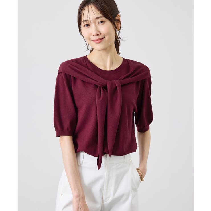 ワイン(66) | スリーブタイドッキングニット | ROPE' PICNIC