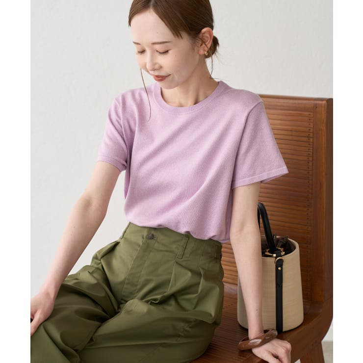 ラベンダー(52) | ラメ混コンパクトニットTEE | ROPE' PICNIC