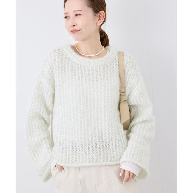 【emur/エミュール】フェザーラメメッシュ編みニット | ROPE' PICNIC | 詳細画像10 