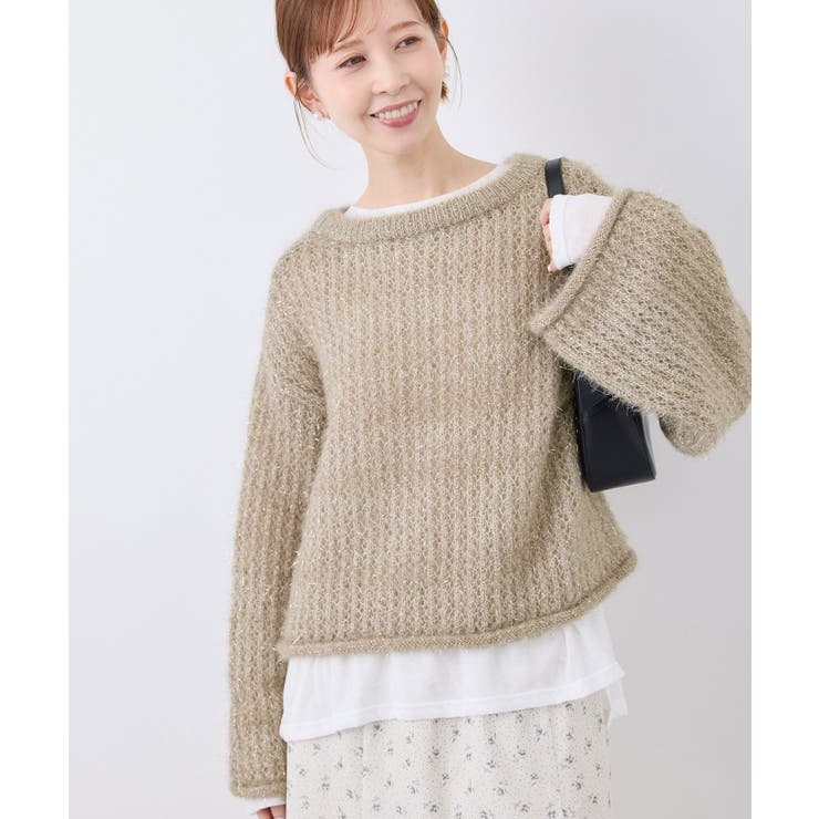 【emur/エミュール】フェザーラメメッシュ編みニット | ROPE' PICNIC | 詳細画像15 