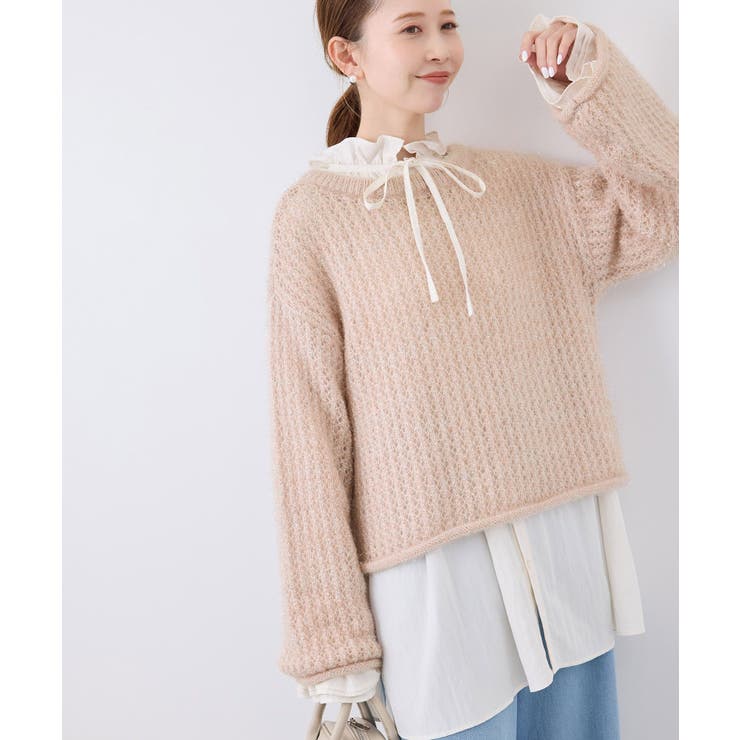 【emur/エミュール】フェザーラメメッシュ編みニット | ROPE' PICNIC | 詳細画像21 