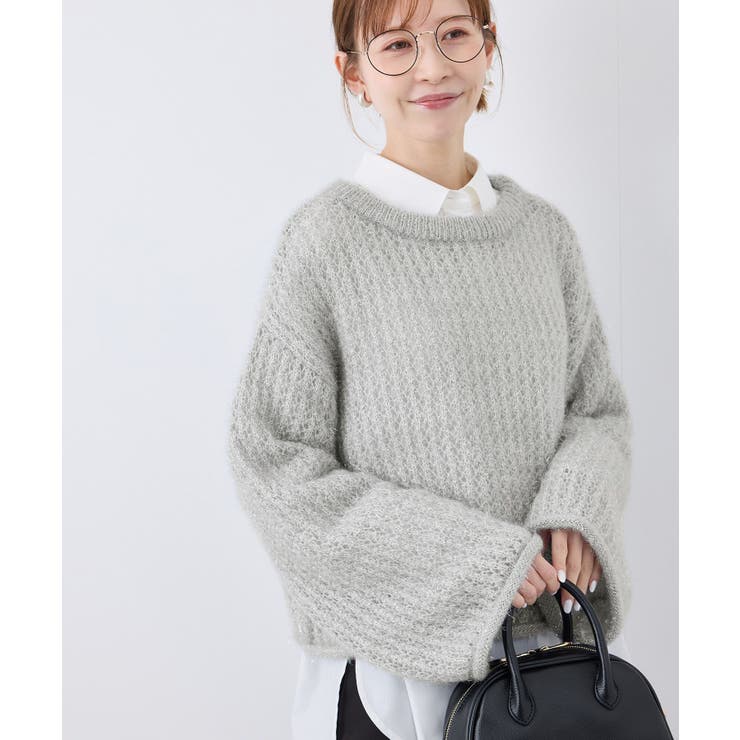 【emur/エミュール】フェザーラメメッシュ編みニット | ROPE' PICNIC | 詳細画像5 