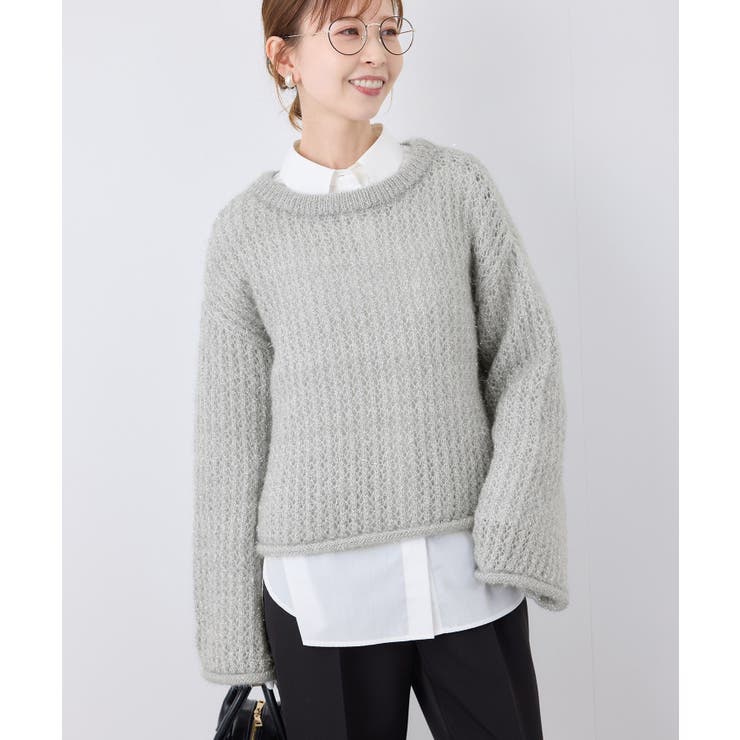 【emur/エミュール】フェザーラメメッシュ編みニット | ROPE' PICNIC | 詳細画像6 