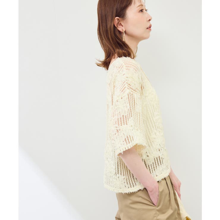 メッシュコード刺繍プルオーバー | ROPE' PICNIC | 詳細画像14 