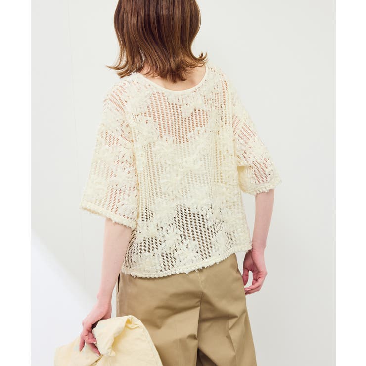 メッシュコード刺繍プルオーバー | ROPE' PICNIC | 詳細画像15 