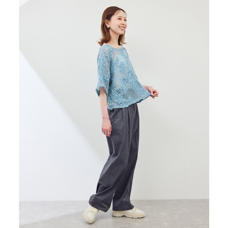 メッシュコード刺繍プルオーバー | ROPE' PICNIC | 詳細画像17 
