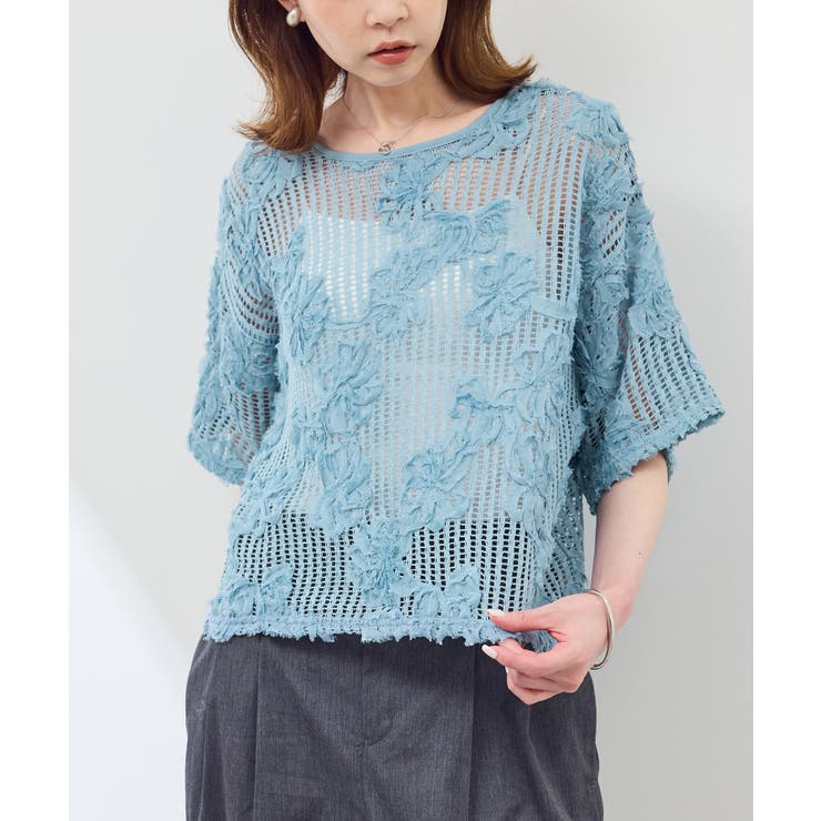 メッシュコード刺繍プルオーバー | ROPE' PICNIC | 詳細画像20 