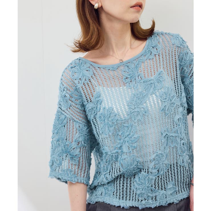 メッシュコード刺繍プルオーバー | ROPE' PICNIC | 詳細画像23 