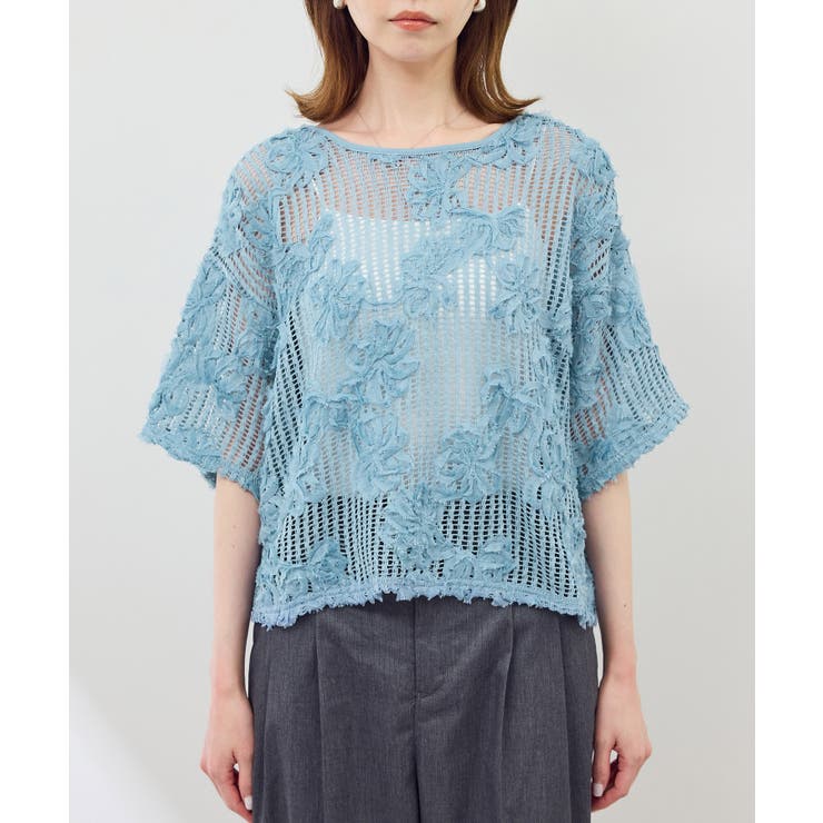 メッシュコード刺繍プルオーバー | ROPE' PICNIC | 詳細画像24 