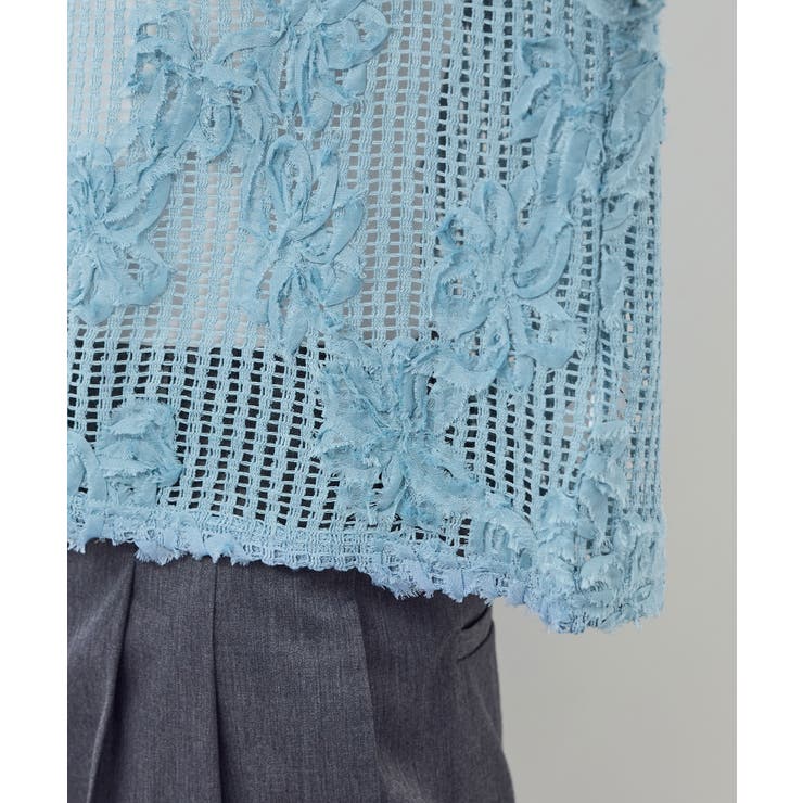 メッシュコード刺繍プルオーバー | ROPE' PICNIC | 詳細画像30 