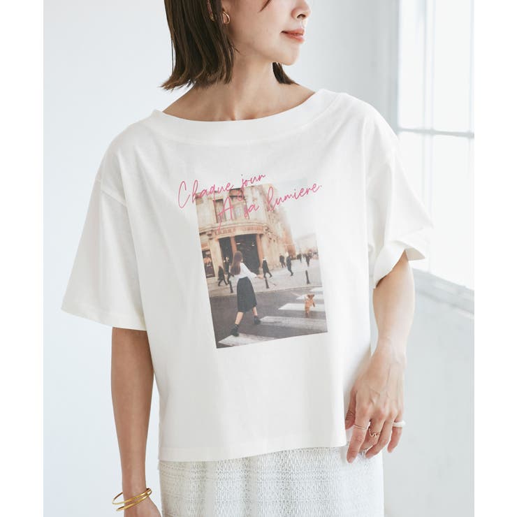 オフショルプリントハーフスリーブTシャツ | ROPE' PICNIC | 詳細画像5 