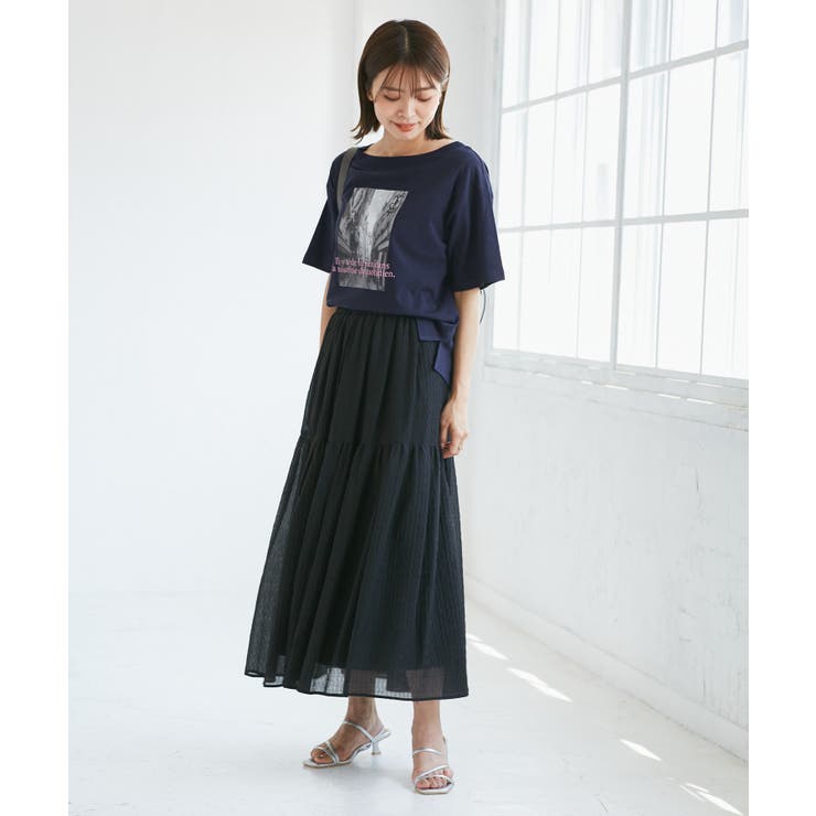 オフショルプリントハーフスリーブTシャツ | ROPE' PICNIC | 詳細画像7 