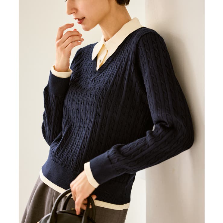 【新色追加】フェイクレイヤードニットプルオーバー | ROPE' PICNIC | 詳細画像23 