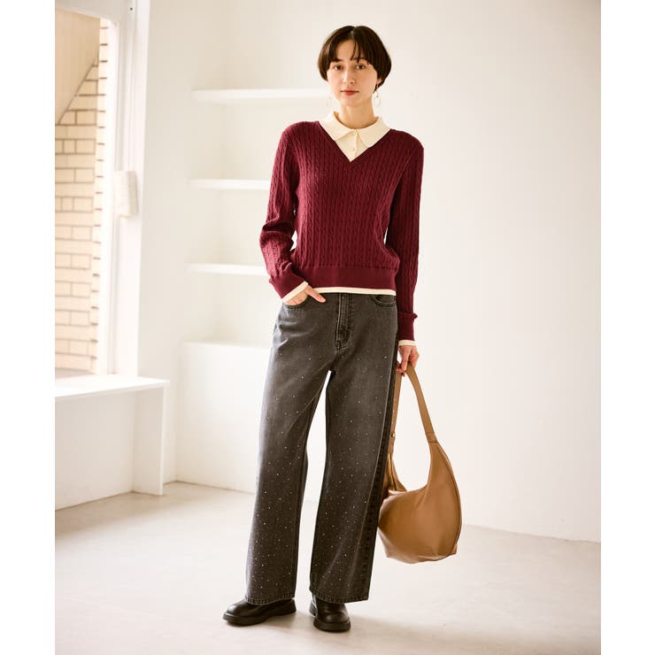 【新色追加】フェイクレイヤードニットプルオーバー | ROPE' PICNIC | 詳細画像24 