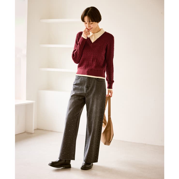 【新色追加】フェイクレイヤードニットプルオーバー | ROPE' PICNIC | 詳細画像25 