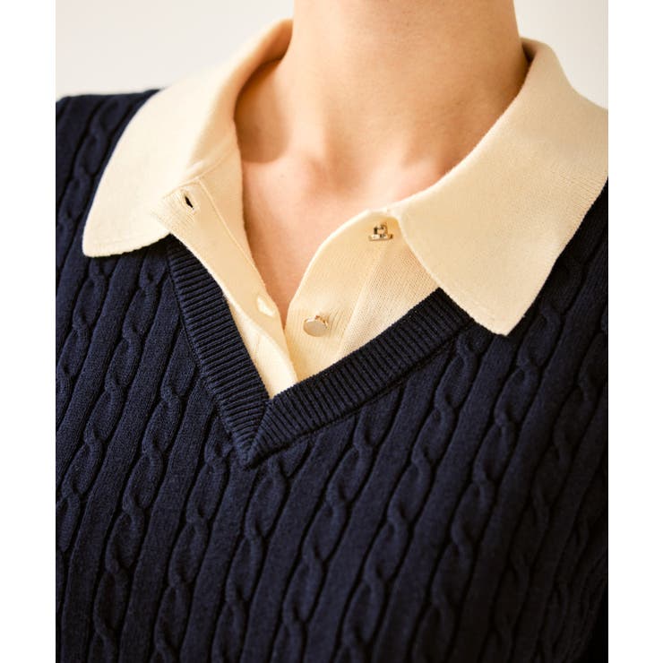 【新色追加】フェイクレイヤードニットプルオーバー | ROPE' PICNIC | 詳細画像35 