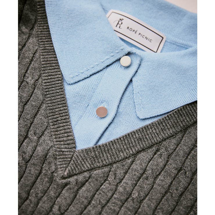 【新色追加】フェイクレイヤードニットプルオーバー | ROPE' PICNIC | 詳細画像36 