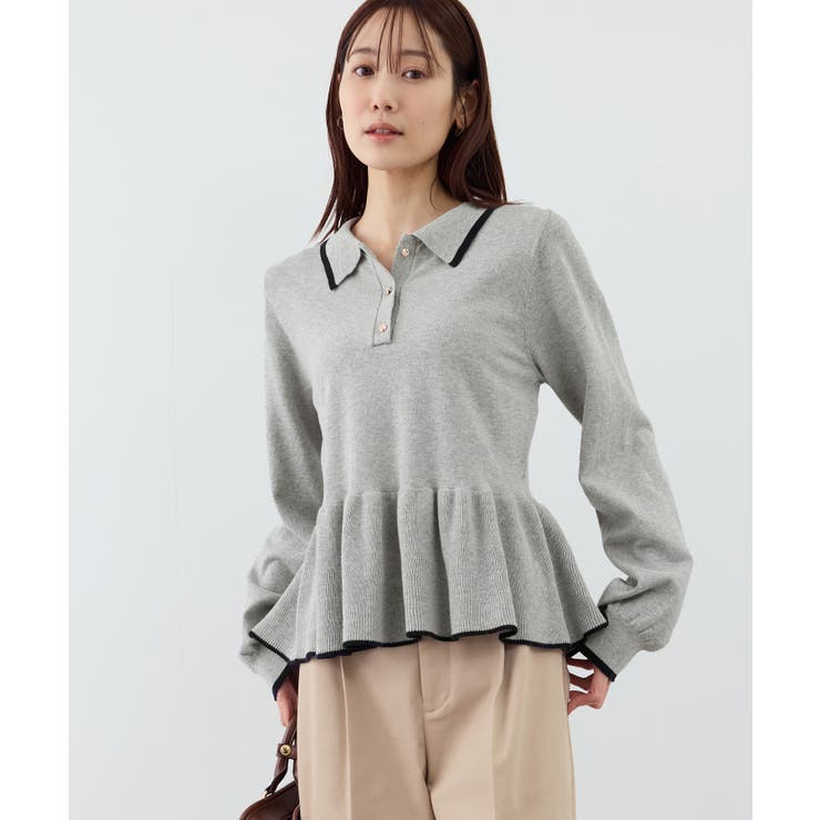ペプラムポロカラーニット | ROPE' PICNIC | 詳細画像5 