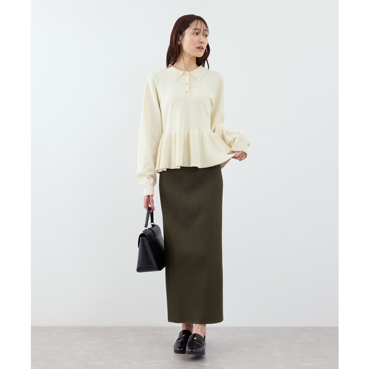 ペプラムポロカラーニット | ROPE' PICNIC | 詳細画像7 