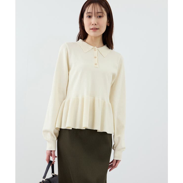 ペプラムポロカラーニット | ROPE' PICNIC | 詳細画像9 