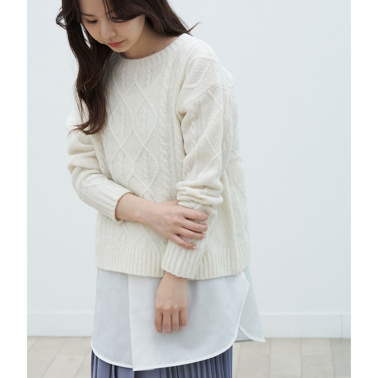 インナーセットケーブルニットプルオーバー 品番 Rpcw Rope Picnic ロペピクニック のレディースファッション通販 Shoplist ショップリスト