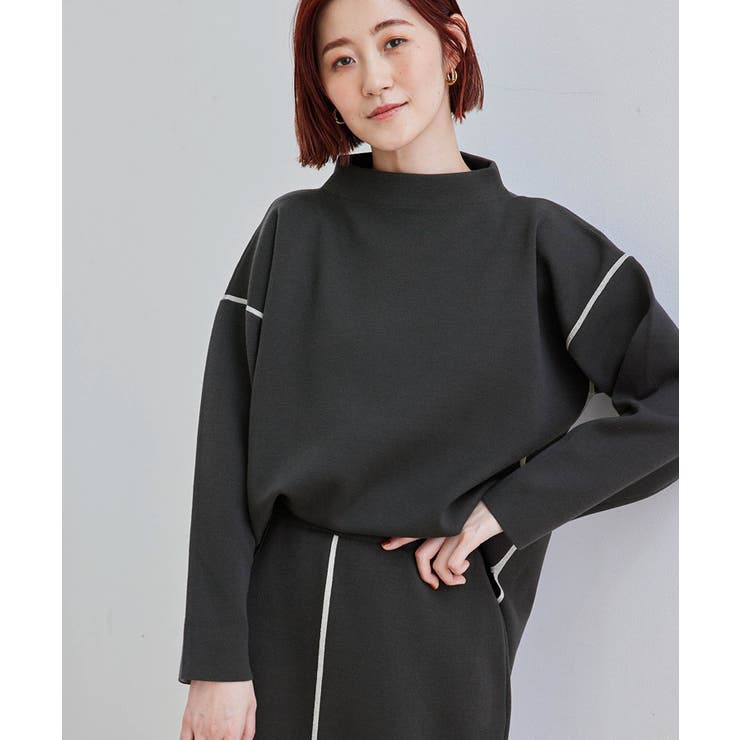 チャコール(06) | 【春まで着られる】Wフェイスボトルネックプルオーバー | ROPE' PICNIC