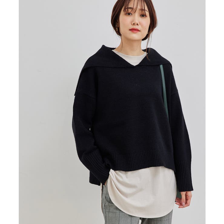 セーラーカラーニットプルオーバー[品番：RPCW0022587]｜ROPE' PICNIC